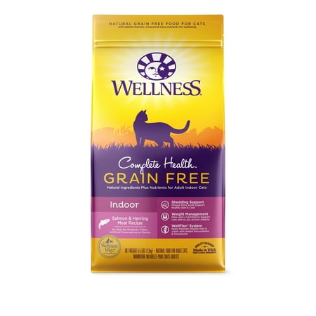UPC: 0076344092063 | Wellness Complete Health Natural Grain Free Salmon & Herring Indoor Dry Cat Food 5.5 Pound Bag