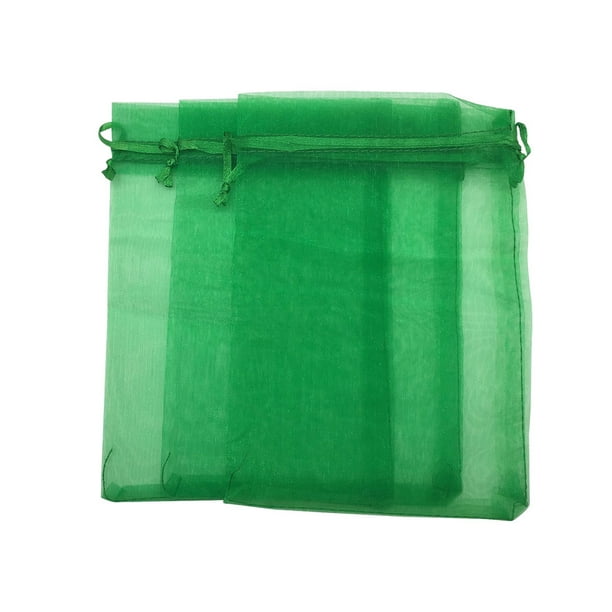Minnieouse Bolsas a prueba de polvo de 100 piezas - Conveniente bolsa con cordón para favores de fiesta Embalaje Regalo de boda Portátil Ropa, zapatos y accesorios Miscelánea Verde 9*12cm