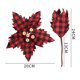 thumbnail image 2 of Adorno navideño de algodón, celosía roja y negra, flor navideña, alambre artesanal, decoración navideña plegable, flor, 5 unidades, rojo brillar Electrónica, 2 of 5