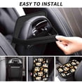 thumbnail image 6 of Bingfone Car Four-Season Universal Armrest Box Mat,Car Armrest Seat Cover Soft Leather Waterproof Armrest Cover Center Console Mat-Cat Skulls And Flowers, 6 of 7