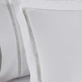 thumbnail image 5 of BNM Cross-Stitch Embroidered Cotton Duvet Cover Set, Full/Queen, White, 5 of 9