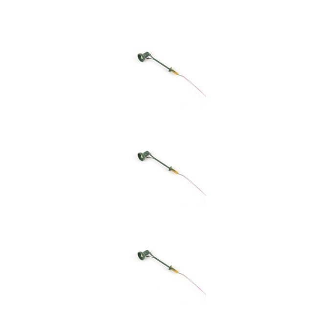 QualitChoice Model Railway Lamp Outdoor Miniature 1:87 Scale Streetlight Layout LED Park Light Home Building Layout Decorations Type A Green 3Set