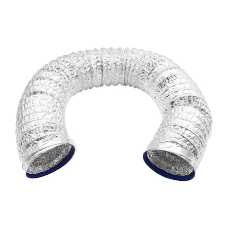 BESTYASH Plated Silver Flexible Dryer Vent Hose with Fire Retardant Aluminum for Heating and Cooling
