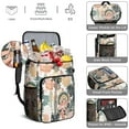 thumbnail image 5 of Travel Cooler Bag - Boho Bohemia Flower Camping Beer Cooler Backpack with Bottle Opener- Waterproof Insulated Picnic Backpacks - Cooler Bag for Beach, 5 of 6