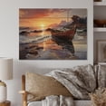 thumbnail image 2 of Designart "Coastal Sunset in Thailand with Boat" Nautical & Beach Print on Natural Pine Wood, 2 of 5