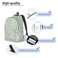 thumbnail image 3 of Disketp Bees print Canvas Backpack Lightweight Travel Daypack Student Rucksack Laptop Backpack-Medium, 3 of 5
