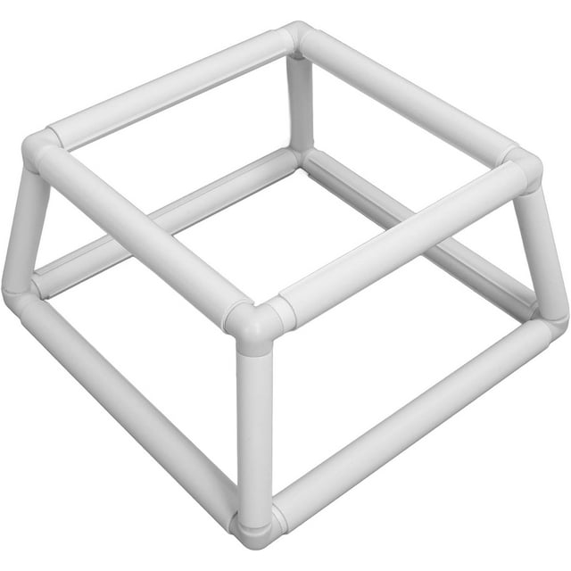 HUGFEGWE Double Layer Embroidery Frame Lap Stand Holder Set Easy to Use for Home Embroidery Sewing Hoop for Cross Stitch Enthusiasts (White) CJB91-50524