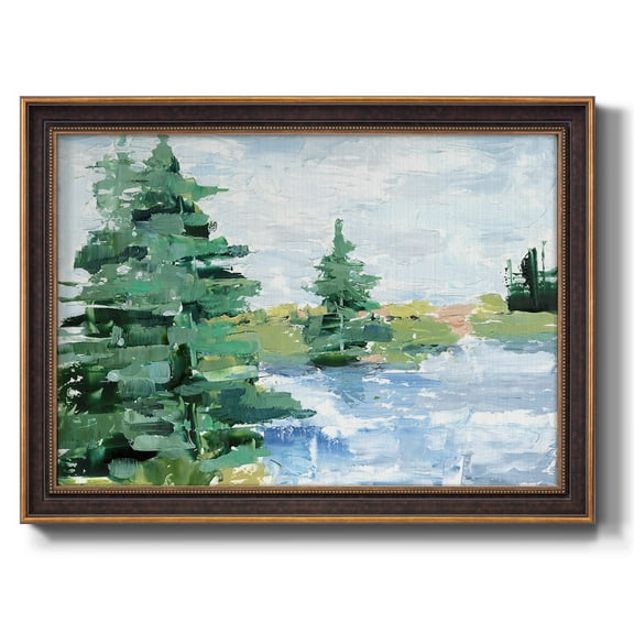 Evergreen Lake I Premium Framed Canvas- Ready to Hang
