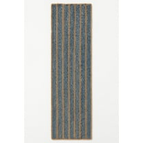 Denim Blue and Beige Handmade Runner Rugs