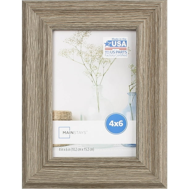 Mainstays 4" x 6" Traditional Rustic Gray Picture Frame