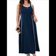 thumbnail image 3 of Vestido Midi de Verano Sin Mangas con Vuelo y Grandes para Mujer Azul Oscuro 4XL, 3 of 10