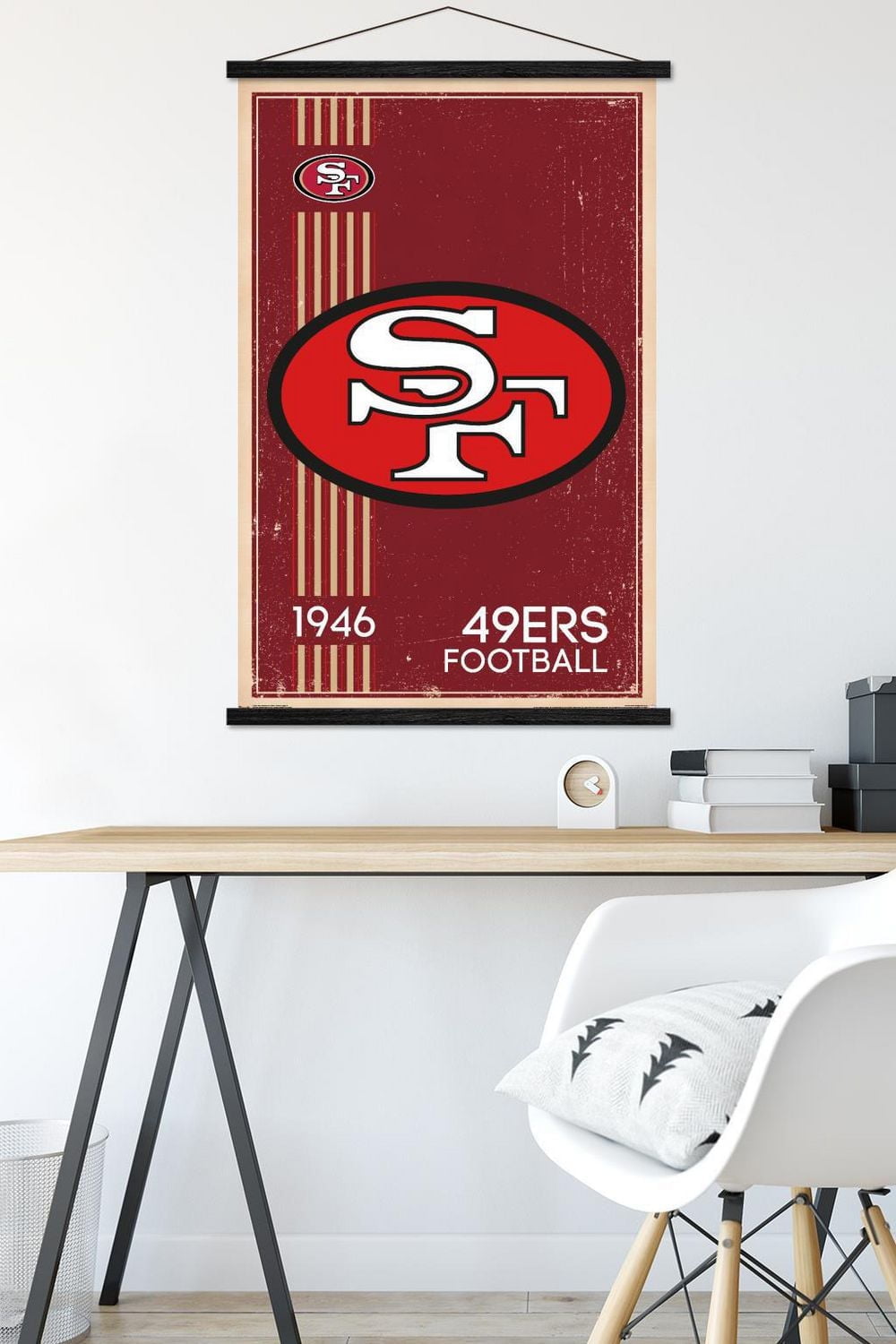NFL San Francisco 49ers - Retro Logo 14 Wall Poster, 22.375" x 34" Framed