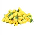 thumbnail image 2 of Cabezas de Flores Rosas Artificiales de Seda de Tela Amarilla para Decoración Paquete de 150 Piezas, 2 of 5