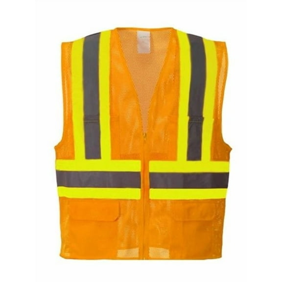Portwest US371 Tulsa Contrast Hi-Vis Mesh Safety Vest Orange, XX-Large