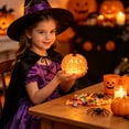 thumbnail image 5 of Fall Decorations for Home,Battery Operated Led Pumpkin Light,Light Up Plastic Pumpkin for Halloween Fall Decor,Thanksgiving Rustic Decor,Small Lighted Pumpkin Decoration, Halloween Decorations,B 3PCS, 5 of 6