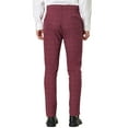 thumbnail image 3 of INSPIRE CHIC Men's Plaid Dress Slim Fit Checked Business Pants with Pockets 34 Red, 3 of 7