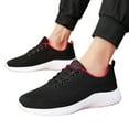 thumbnail image 3 of zuwimk Sneakers For Men,Mens Casual Sneakers Dress Shoes Mesh Wingtip Oxford Shoes Breathable Lightweight Outdoor Walking Shoes Red, 3 of 5