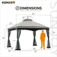 Sunjoy Katy Top Patio Outdoor 10 ft. x 12 ft. 2tier Steel Gazebo with