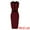 Wine Red, variant on DARING DIVA Sheath Sleeveless Contrast Color Pencil Dress 2XL Wine Red