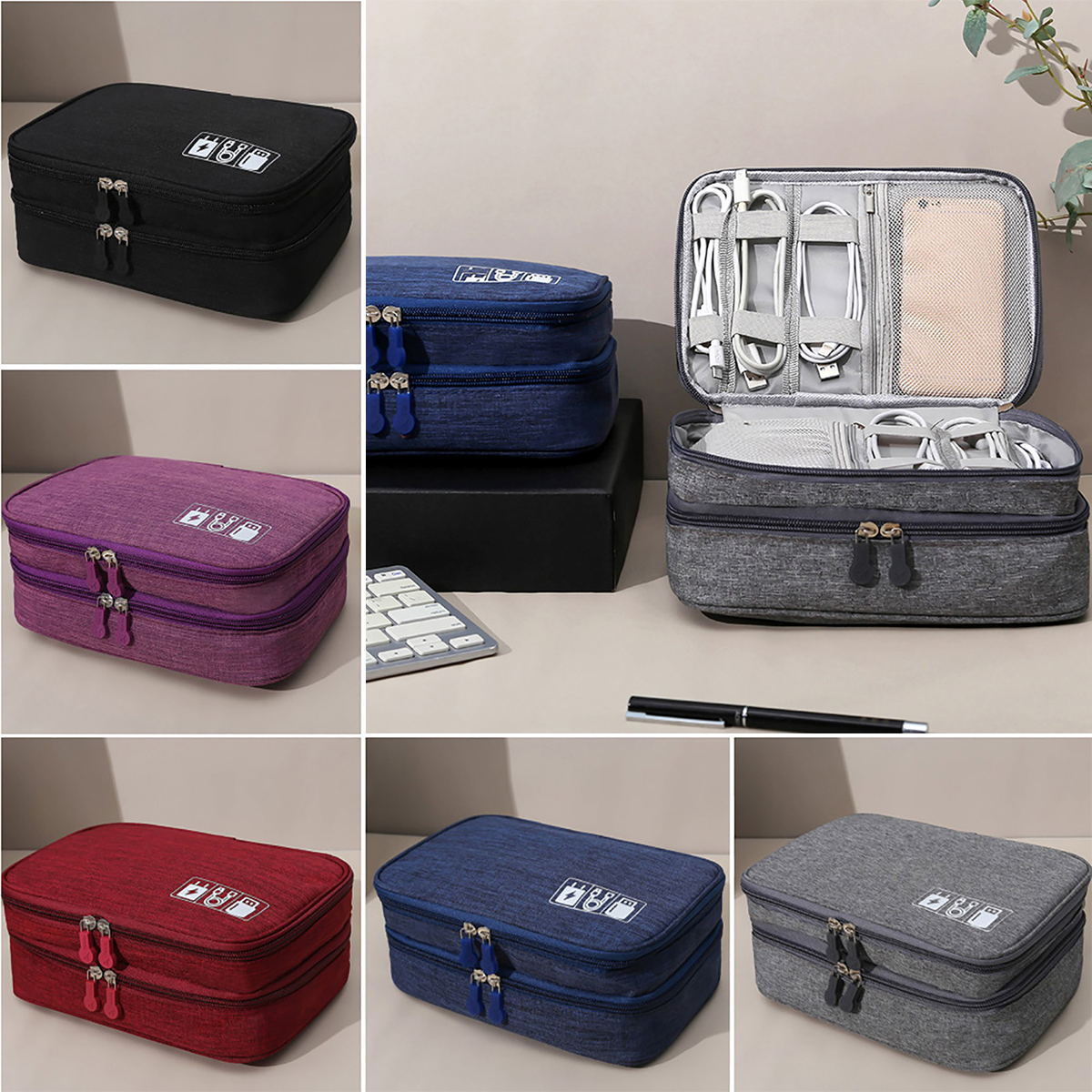 Dream Lifestyle Electronics Travel Organizer, Portable Waterproof Electronic Tech Accessories