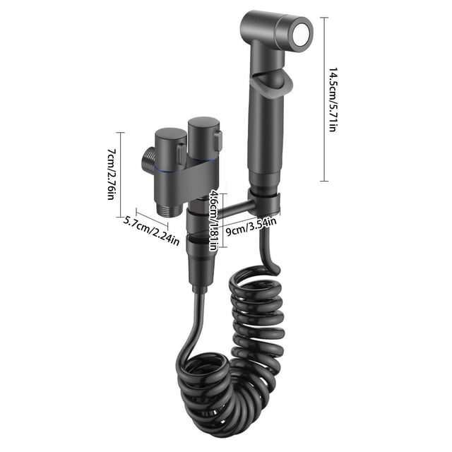 JJKBVCLO Toilet Faucet Splitter 2 Way Toilet Faucet Sprayer Kit 1 In 2 Out Control Two Out Double Control Washing Machine Faucet Toilet Triangle Hand Held Sprayer For Toilet