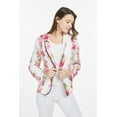 thumbnail image 5 of Women Light Weight Rayon Casual Open Front Jacket Cardigan Pink White Hibiscus Vine 2XLarge, 5 of 5