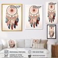 thumbnail image 4 of Designart "First Nations Dreamcatcher in Pink and Blue" Spiritual Canvas Wall Art - Global Blue Dream Catcher Hallway Wall Art Decor, 4 of 6