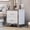 White, variant on Resenkose High Gloss Mirrored Bedside Table with 2 Drawers, Stylish MDF End Table with Crystal Handles, Versatile Storage Nightstand for Bedroom, Dorm, Living Room, Black