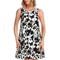 thumbnail image 1 of Fotbe Cow Skin 1 Vestido de Verano sin Mangas para Mujer – Vestido Midi Línea A, Estilo Camiseta Floral, Vestido Playero Casual y Fluido, 1 of 7