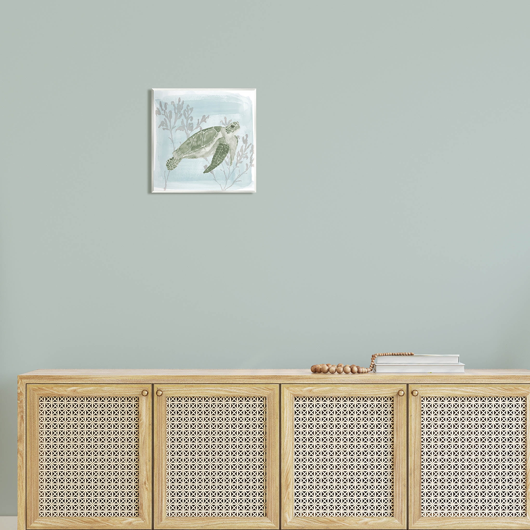 Swimming Tortoise Underwater Scene Animals & Insects Graphic Art Unframed Art Print Wall Art