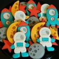 thumbnail image 2 of Space Cookie Cutters, Outer Space Fondant Stamper Set, Spaceship Astronaut Rocket Moon Star Planet Circle Pastry Biscuit Cake Baking Mold for Space Astronaut Themed Party Supplies, 2 of 7