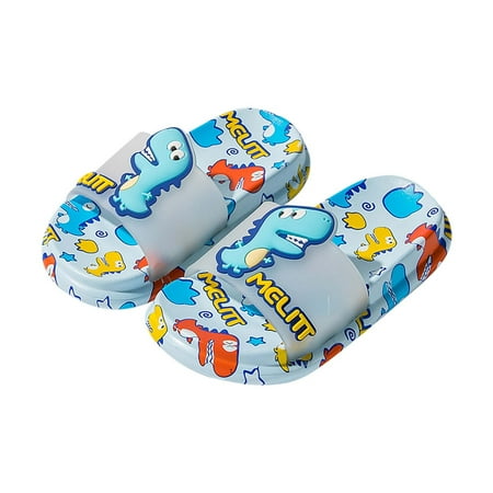 

Penkiiy Summer Dinosaur Soft-soled Non-slip Eva Male And Female Baby Children s Slippers Toddler Sandals Wonder Nation 2.5-3.5 Years Light blue On Clearance