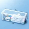 thumbnail image 3 of Large Capacity Clear Pencil Box, Pencil Case, Plastic Pencil Boxes, Stackable Design, Supply Boxes for Office Art,1 Pack (Transparent), 3 of 5