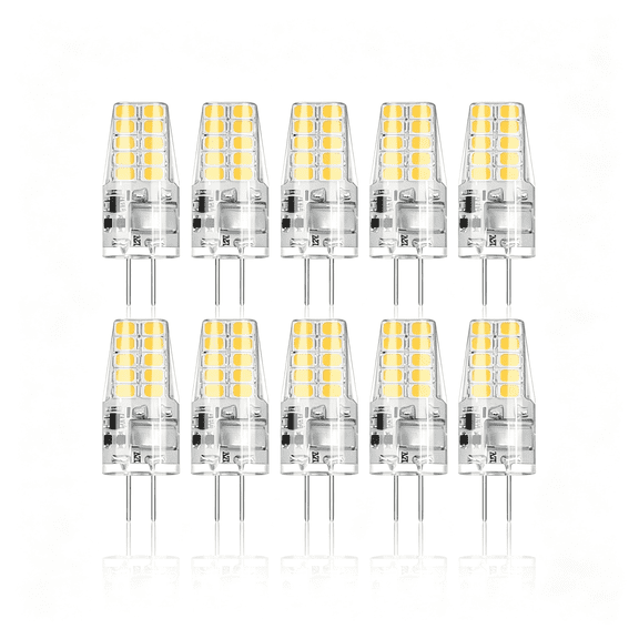 HIBIBUD 10 Pack G4 Led Bulb 2W Equivalent 30W 3000K Warm White 250 Lumens 360°Beam Anglet3 Halogen Bulb Replacement Landscape Bulbsac/Dc 12V Led Lights G4 Bi-Pin Base for Outdoor Landscape Lighting