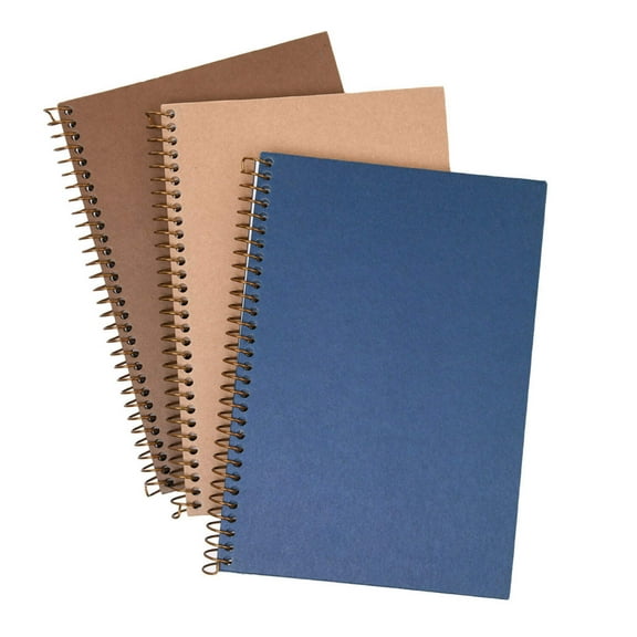100% Recycled Notebooks Junior (3 Pack) - Solid Set - 6.5in x 9.5in (09134)