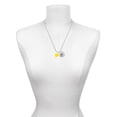 thumbnail image 3 of Delight Jewelry Acrylic 3/4" Yellow Megaphone Silvertone Script Initial Disc - Z - Charm Necklace, 20"+3", 3 of 4