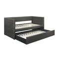 thumbnail image 4 of Miekor Furniture Modern Style Daybed with Trundle Dark Gray Fabric Upholstered Wooden Furniture 1pc 1507, 4 of 6