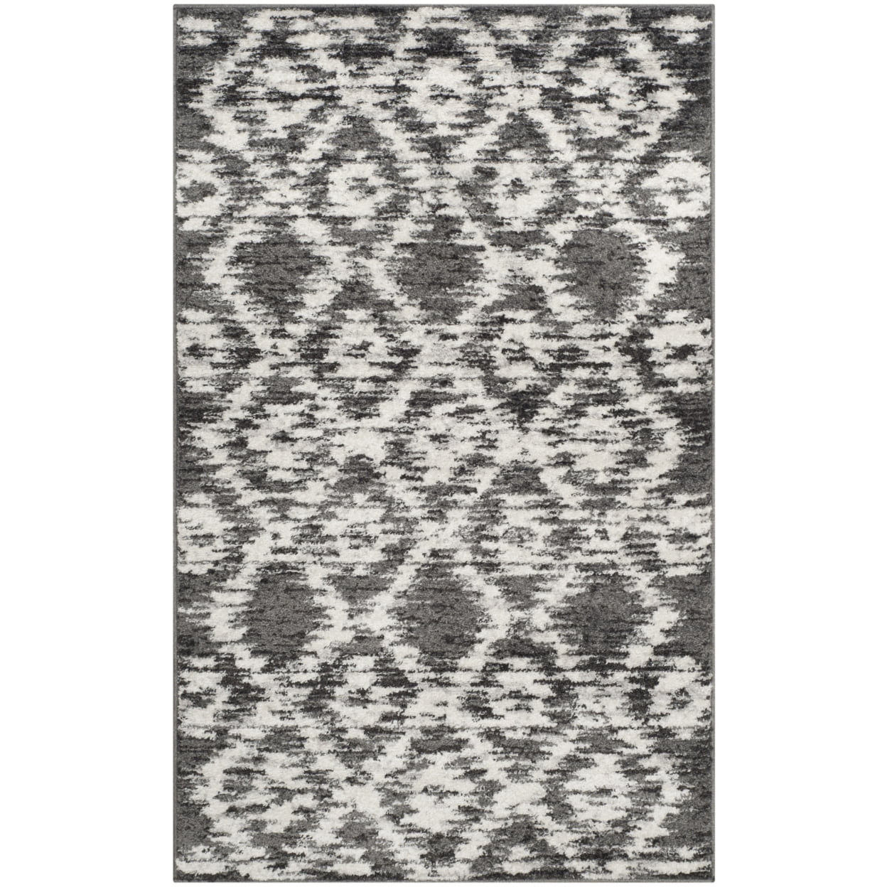 SAFAVIEH Adirondack Valentin Geometric Area Rug, Charcoal/Ivory, 5'1" x 7'6"