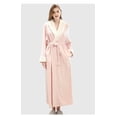 thumbnail image 2 of Unisex Long Toba Albornoz Salón Invierno Otoño Casual Casual Camisón Campo de dormir Piel deportiva transpirable Elástico Housecoat Pink L Eigraketly HA011311-02, 2 of 7