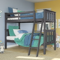 Better Homes & Gardens Kane Twin Over Twin Bunk Bed, Gray Finish