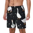 thumbnail image 1 of Lsque Fashionable Goose Pattern Mens Swim Trunks- Bathing Suit Compression Liner - Beach Swim Shorts Swimwear - (S-3XL) - Stretch Quick Dry-Medium, 1 of 6