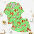 thumbnail image 3 of LIUYUNNN Toddler Boy Silk Pajamas Set Bow Tie Button Down Sleepwear Set Kids Pajamas Nightgown Toddler Pajamas 2-3 Years Boys Girls Fall Outfits, 3 of 3