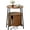 Walnut, variant on AISWORD Nightstand with Charging Station, Modern Round Bedside Table with Sliding Door Storage, White