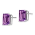 thumbnail image 2 of Auriga Fine Jewelry 14K White Gold Emerald-cut Amethyst Stud Earrings for Women (L- 0.48 inch, W- 0.4 inch), 2 of 6