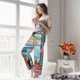 thumbnail image 5 of Fotbe Coastal Cat By The Window Pantalones de Pijama para Mujer, Pantalones de Dormir, Pantalones Pj con Cordón y Bolsillos-3X-Large, 5 of 6