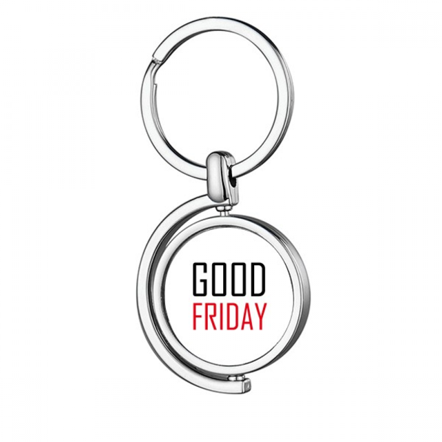 Porte-clés Rotatif en Métal "Celebrate Good Friday Canada Blessing"