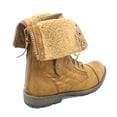 thumbnail image 2 of Galaxy-02 Women's Fashion Combat Mid-Calf Foldable Quilted Back Zipper Boots Shoes, 2 of 2