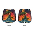 thumbnail image 5 of Lsque Abstract Tree Castle Printed Women's Running Shorts with Liner Pockets,Elastic Quick Dry Workout Athletic Gym Yoga Shorts,Womens High Waist Shorts-Medium, 5 of 9