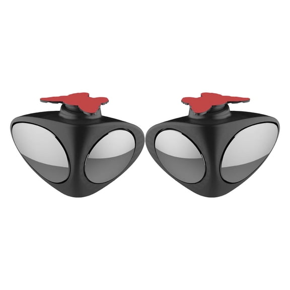 unbranded 2pcs Automotive Front Wheel Mirror Car Blind Area Rearview Mirror 360 Degree Adjustable Auto Blindspot Mirror (Black Left Right Mirror)