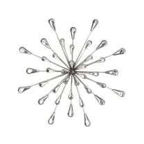 Tripar Starburst Metal Wall Hanging - Silver Acrylic - Medium